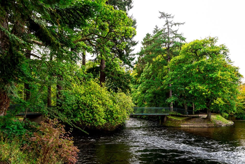 Public footbridge between the Ness Islands in Inverness