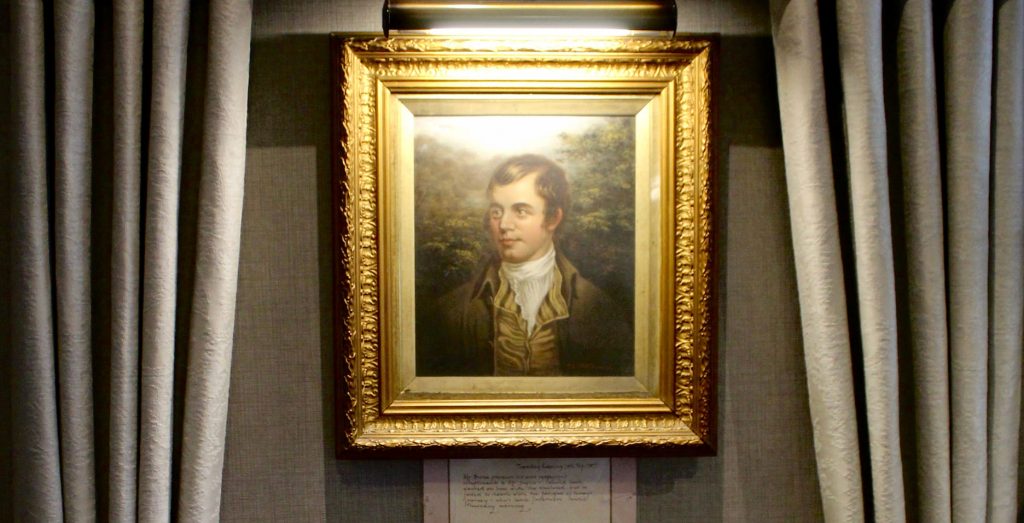 Robert Burns framed picture with letter from Burns pictured below in the Kingsmills Hotel