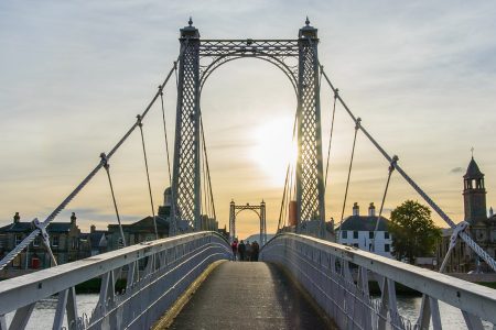 Sunset at Greig Street Bridge in Inverness