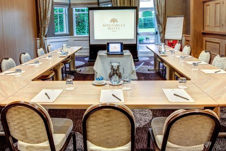 The Culcabock Suite set up for a meeting at the Kingsmills Hotel