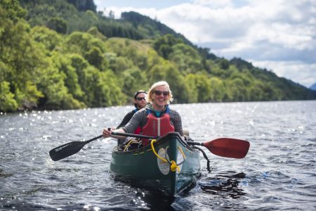 Canoeing on Loch Ness; a sustainable way to explore