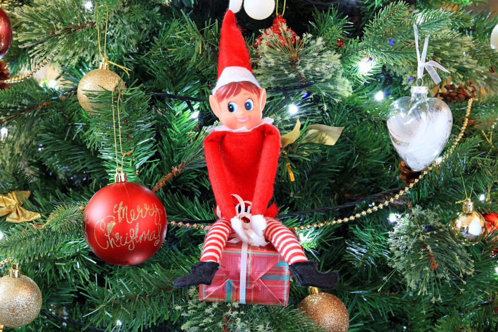 Elf on the Christmas tree