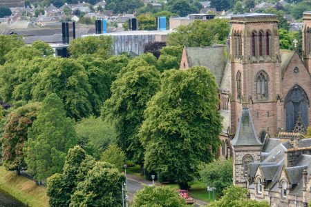 Inverness Cathedral by the banks of the River Ness