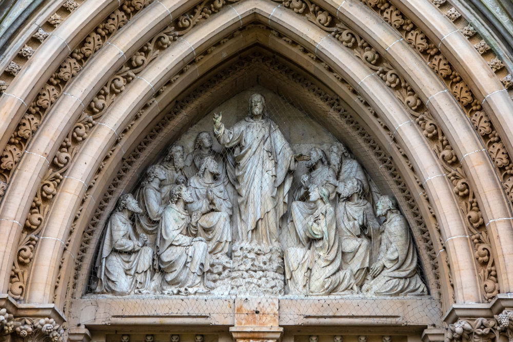 Sculptures on the exterior of Inverness Cathedral
