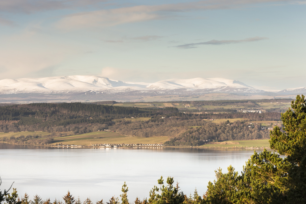 View over Strathpeffer from Craig Phadrig in Inverness.