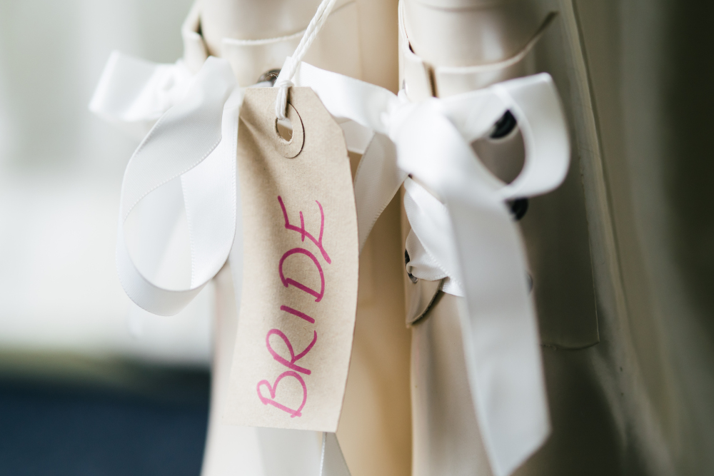 White wellington boots for the bride