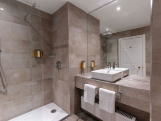 Classic Family Room Bathroom with large shower Classic Family Room Bathroom with large shower