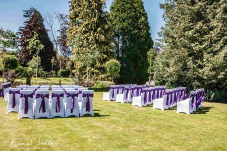 Outdoor wedding ceremony at the Kingsmills Hotel