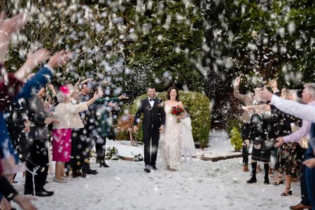 Winter Wedding Bride and Groom - credit AndyTaylorPhoto