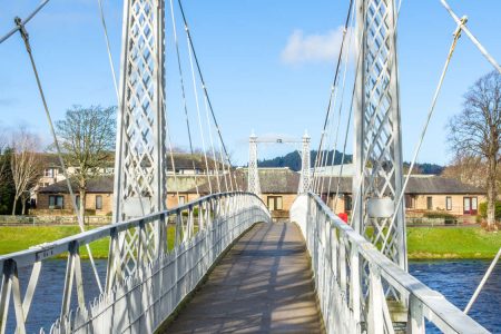 View across bridge, Inverness in winter