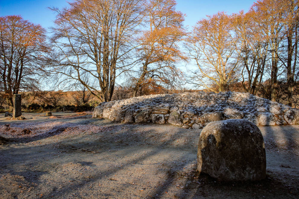 Winter at the Clava Cairns historic attraction Inverness