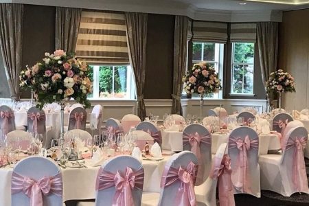 Kingsmills Suite 2 and Damfield set for a wedding meal