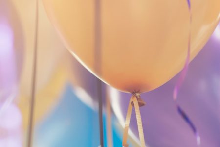 Colourful balloons at a wedding or party