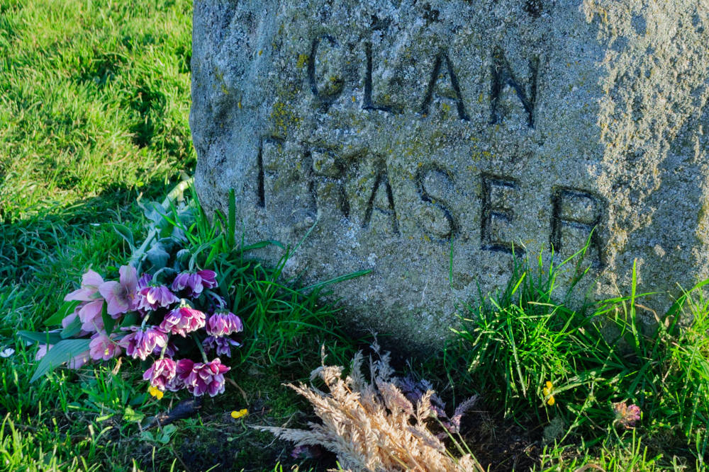 Clan Fraser memorial stone at Culloden Battlefield