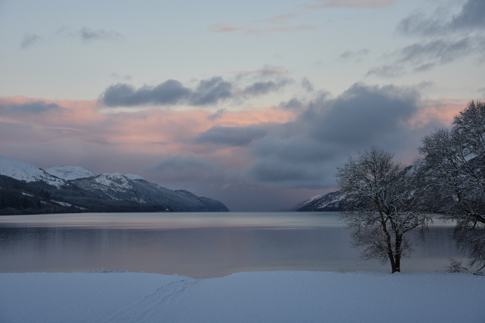 View of Loch Ness in the winter