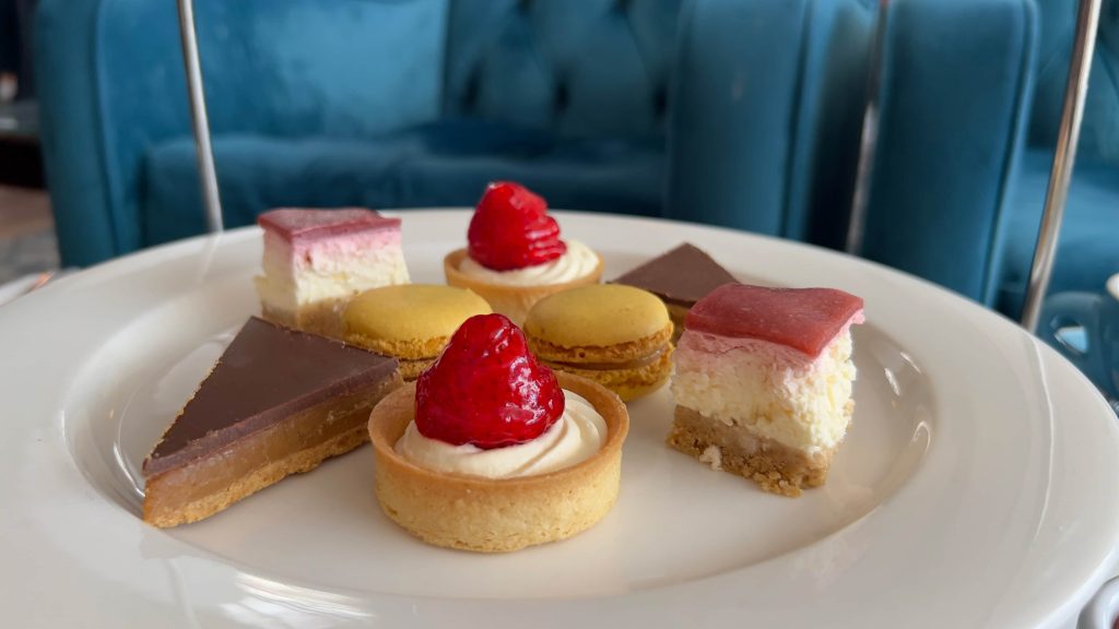 Afternoon Tea desserts in the Kingsmills Lounge