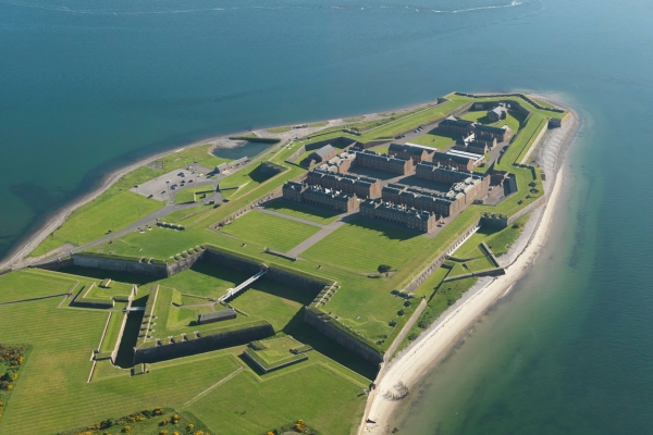 Fort George from the sky, one of the best places to visit in Scotland