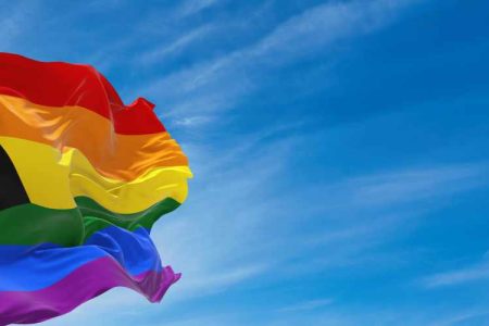 Rainbow flag supporting LGBTQ+