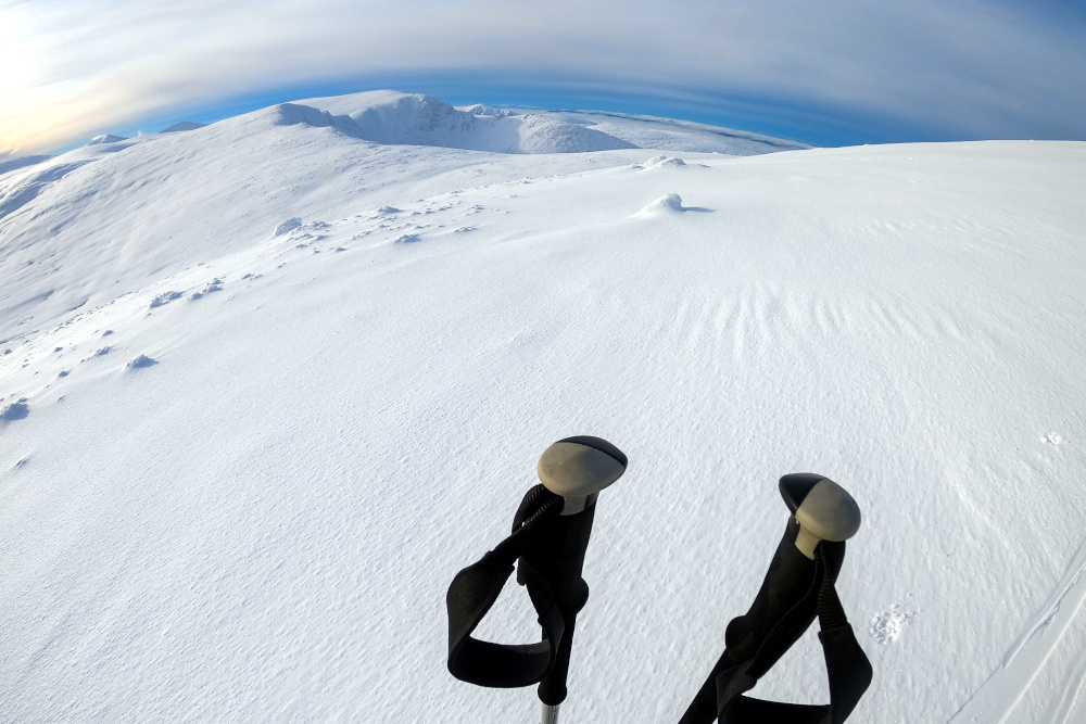View from a skier in the Cairngorms, Scotland