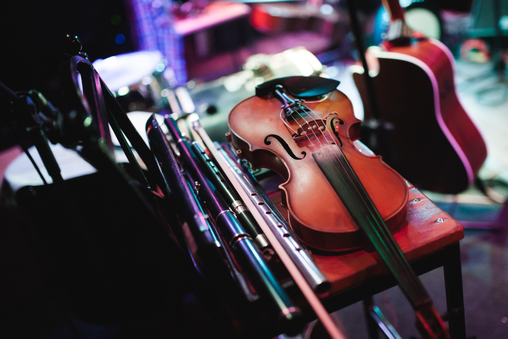 Ceilidh band's instruments