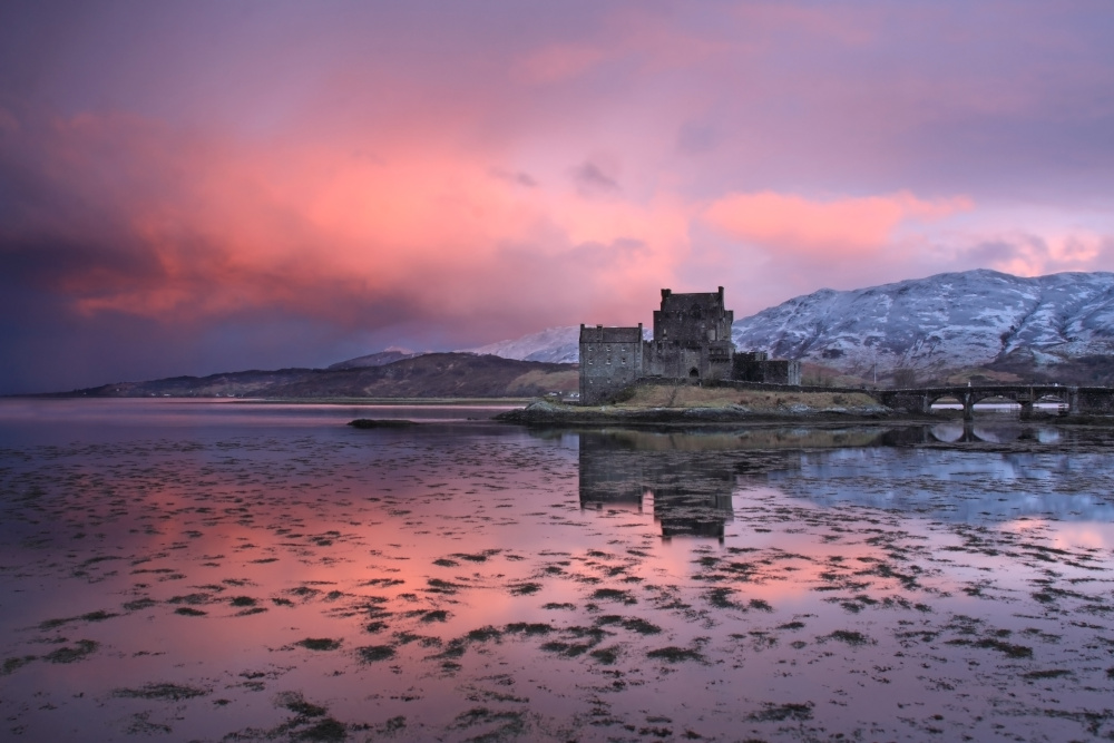 Eilean Donan Castle on a small island in Loch Duich Scotland