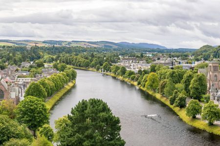 Aerial view of Inverness and the River Ness