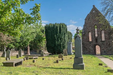 The ruined priory in Beauly, established 1230 AD