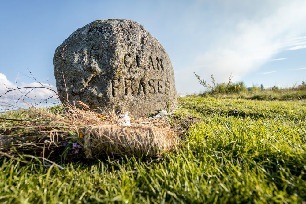 Clan Fraser memorial stone at Culloden Battlefield