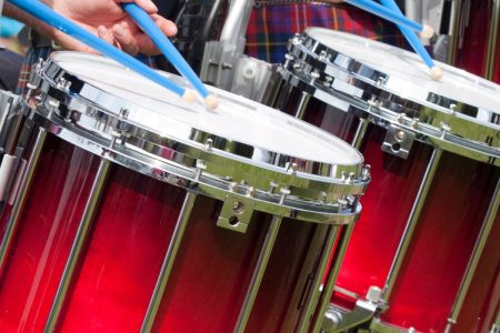 Drummers in a Scottish Marching Band