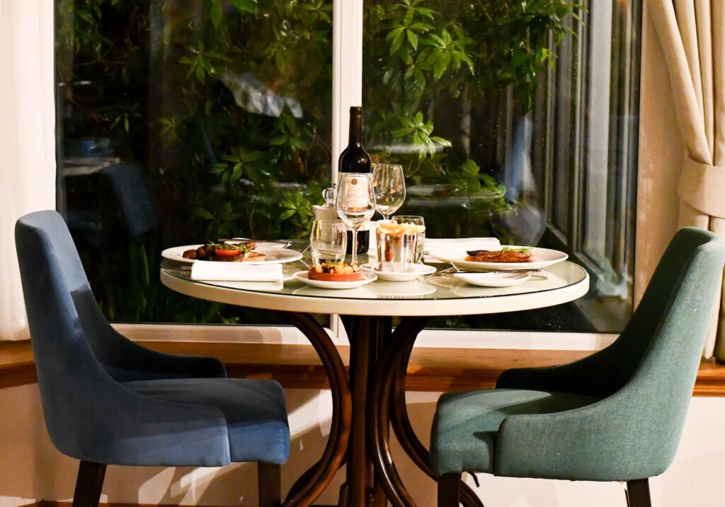 Table in the Conservatory Restaurant a the Kingsmills Hotel