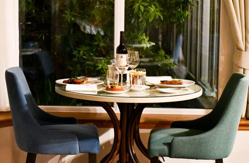 Table in the Conservatory Restaurant a the Kingsmills Hotel