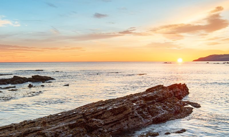 Sunrise on a Scottish beach