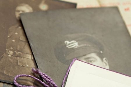 A collection of old photos and notes.