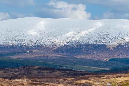 A landscape view of Ben Wyvis.