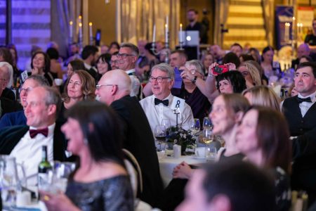 Celebrating at an awards dinner with Kingsmills Hotel, Inverness