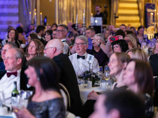 Celebrating at an awards dinner with Kingsmills Hotel, Inverness