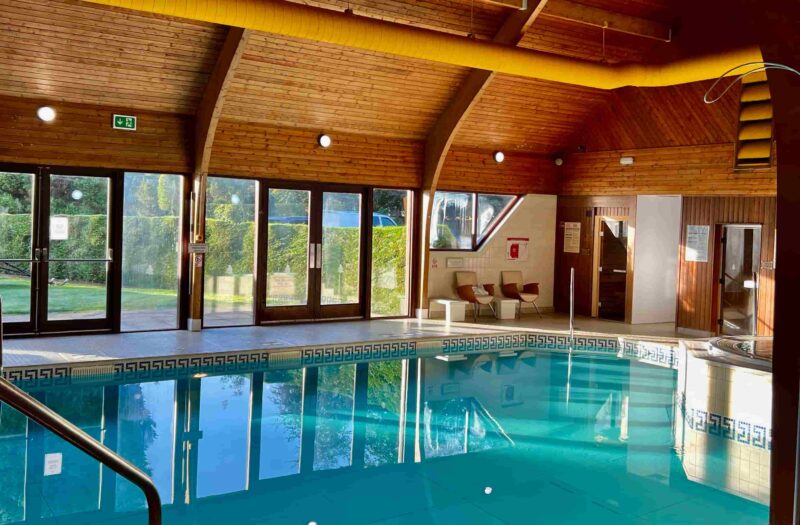 Swimming pool in autumn at Kingsmills Hotel