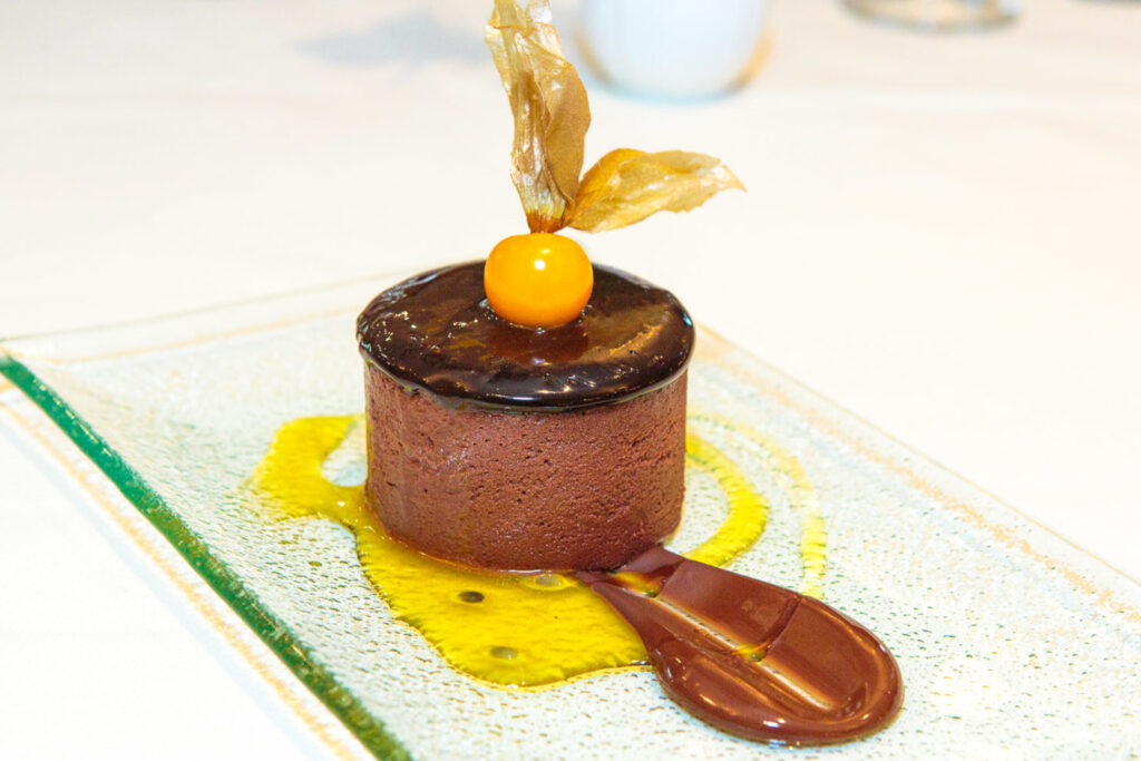 Chocolate dessert served at the Kingsmills Hotel