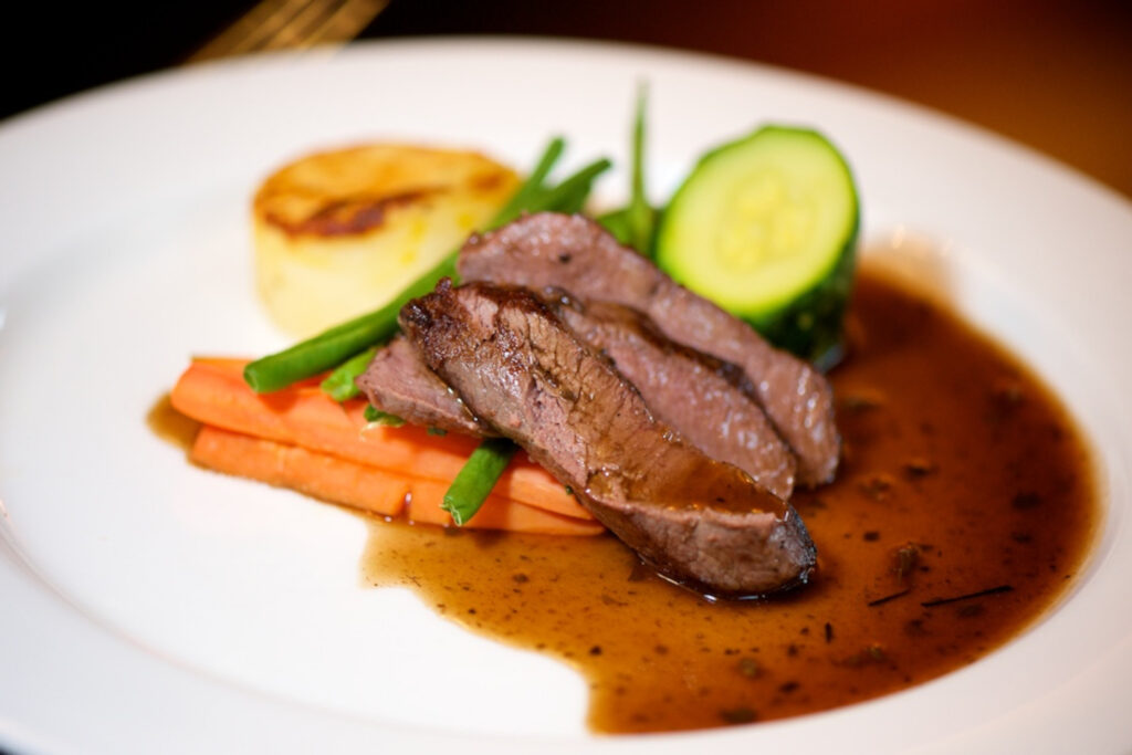 Main meal served at the Kingsmills Hotel