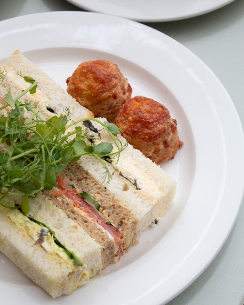 Afternoon Tea at the Kingsmills with coronation chicken and smoked salmon sandwiches