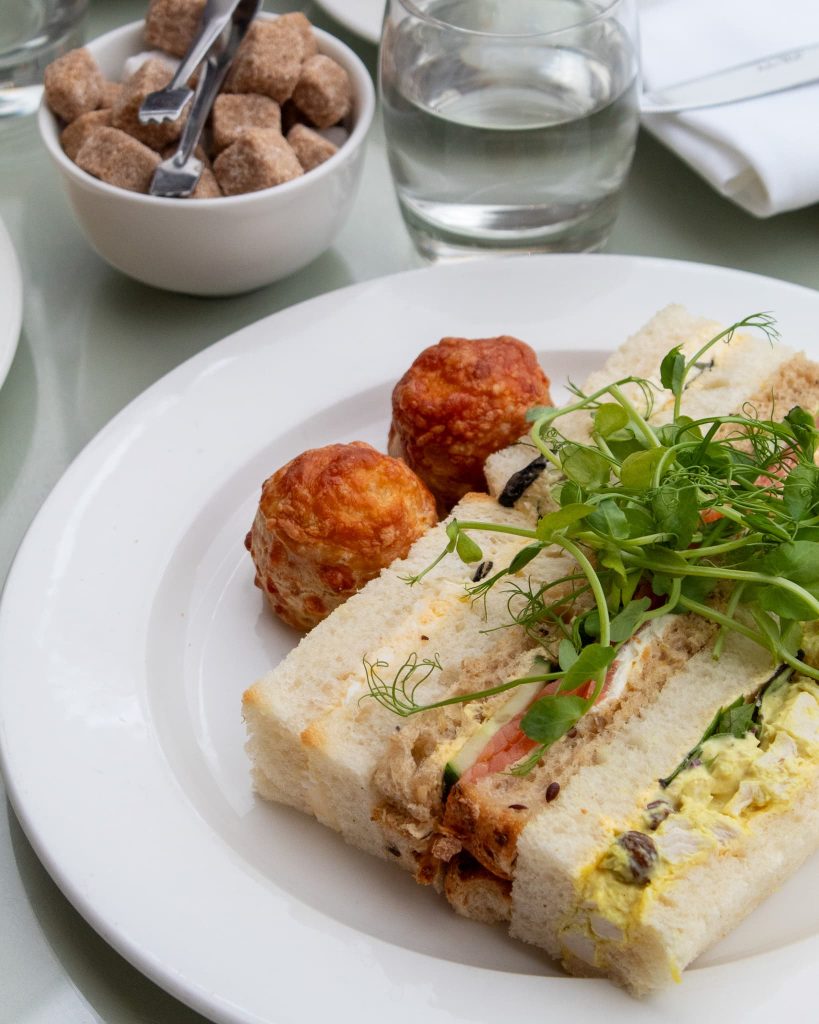 Afternoon Tea at the Kingsmills with pistachio tart and spiced carrot cake