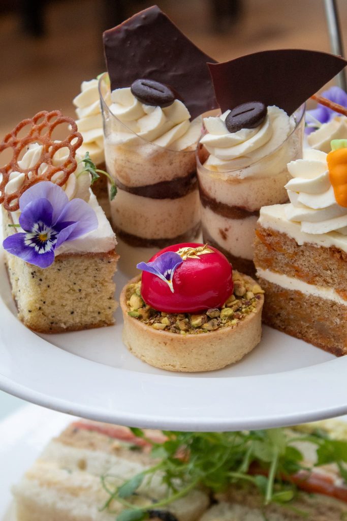 Afternoon Tea at the Kingsmills with pistachio tart and spiced carrot cake