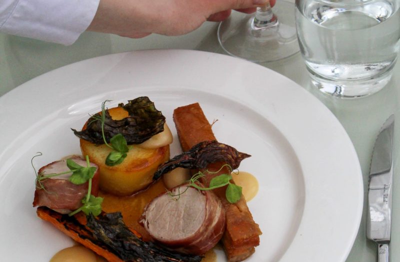 Dining in the conservatory