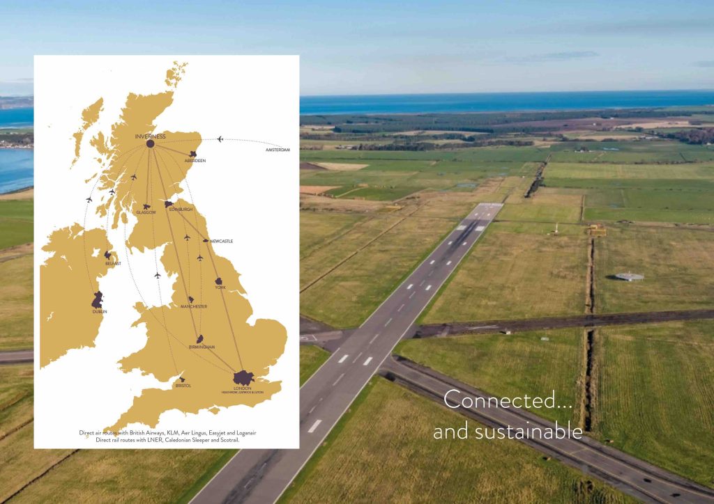 Air and rail routes into the Scottish Highlands